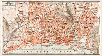 Nice city map, 1913