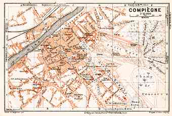 Compiègne city map, 1931