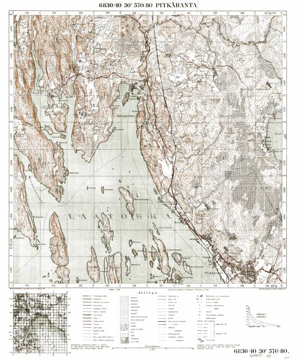 Pitkjaranta. Pitkäranta. Topografikartta 414410. Topographic map from 1941. Use the zooming tool to explore in higher level of detail. Obtain as a quality print or high resolution image