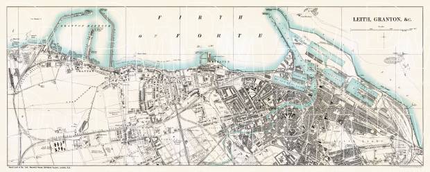 Leith and Granton city map, 1908. Use the zooming tool to explore in higher level of detail. Obtain as a quality print or high resolution image