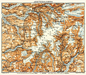 Jostedalsbrä district map, 1910