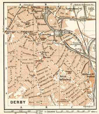 Derby city map, 1906