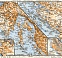 Istria and Dalmatian coast at Bossoglina (Marina). Sebenico (Šibenik) town plan and environs of map, 1911