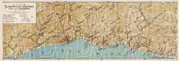 The Black Sea coast of the Caucasus: Tuapse and environs, 1912. Use the zooming tool to explore in higher level of detail. Obtain as a quality print or high resolution image