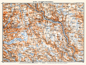 South Gudbrand Valley map, 1910