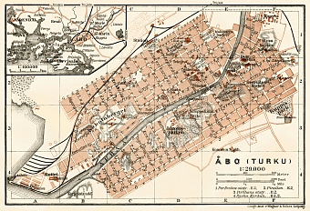 Åbo (Turku) city map, 1914