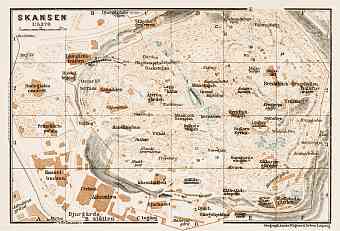 Stockholm (Djurgården): Skansen map, 1929