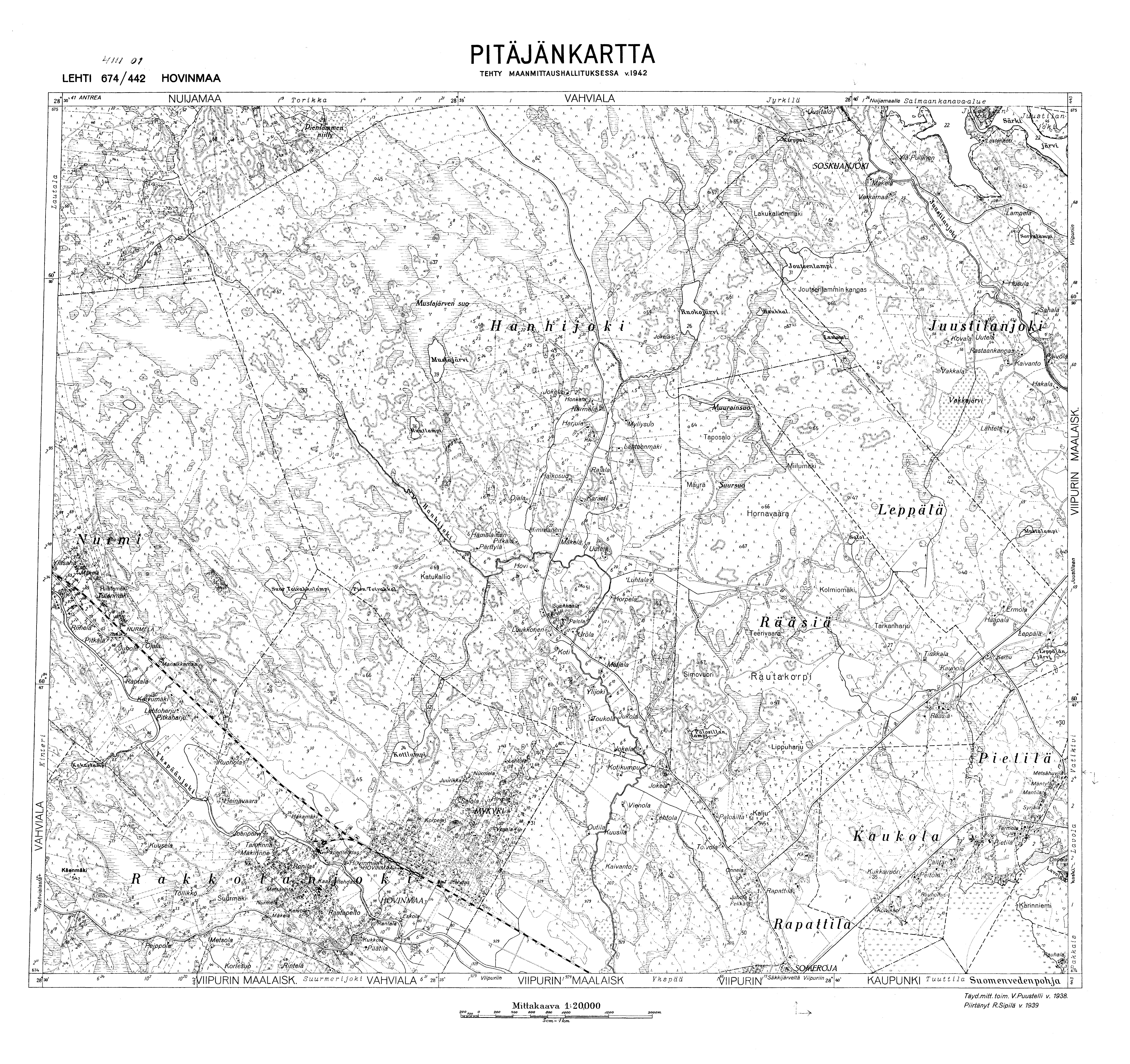 Bulatnoje Village Site. Hovinmaa. Pitäjänkartta 411101. Parish map from 1939. Use the zooming tool to explore in higher level of detail. Obtain as a quality print or high resolution image