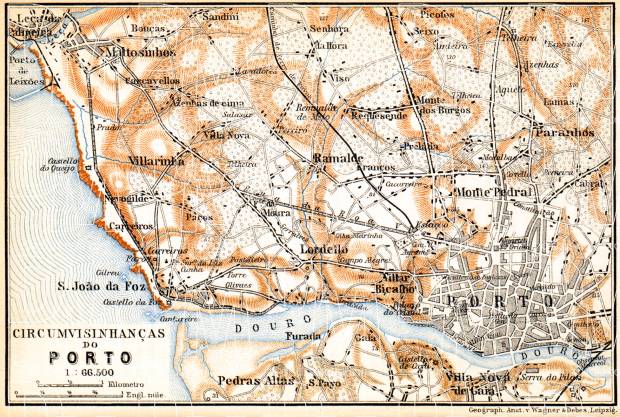 Porto and environs map, 1899. Use the zooming tool to explore in higher level of detail. Obtain as a quality print or high resolution image