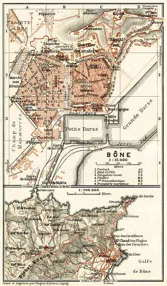 Annaba city map, 1909