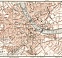 Basel (Bâle, Basle) city map, 1909
