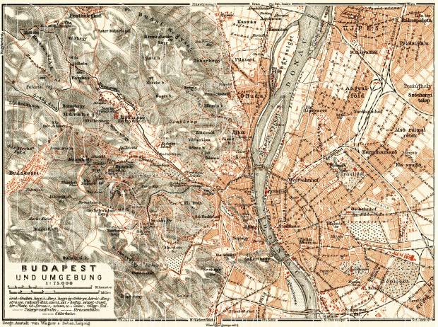 Budapest and its environs map, 1911. Use the zooming tool to explore in higher level of detail. Obtain as a quality print or high resolution image