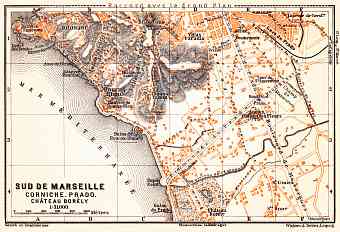 Map of the south suburbs of Marseille, 1900