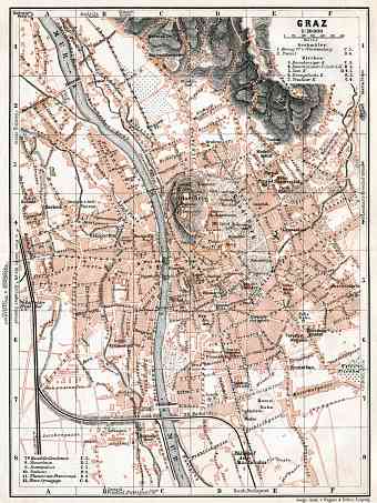 Graz city map, 1910