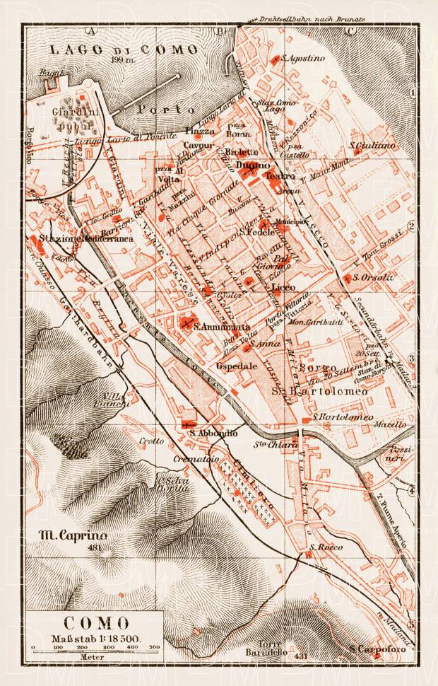 Como city map, 1903. Use the zooming tool to explore in higher level of detail. Obtain as a quality print or high resolution image