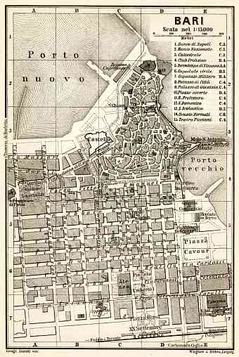 Bari town plan, 1912