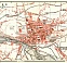 Pau city map, 1885