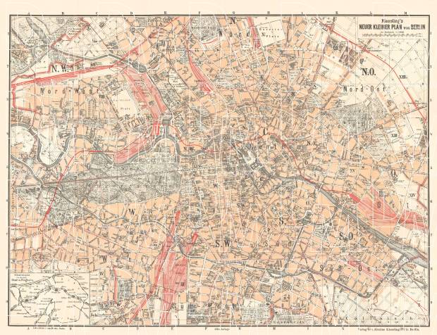 Berlin city map, 1897. Use the zooming tool to explore in higher level of detail. Obtain as a quality print or high resolution image