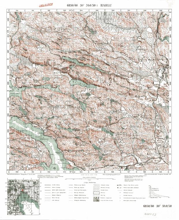 Harlu. Topografikartta 414403. Topographic map from 1925. Use the zooming tool to explore in higher level of detail. Obtain as a quality print or high resolution image