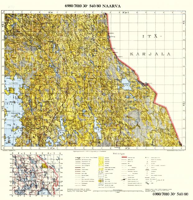Naarva. Topografikartta 4333. Topographic map from 1941. Use the zooming tool to explore in higher level of detail. Obtain as a quality print or high resolution image