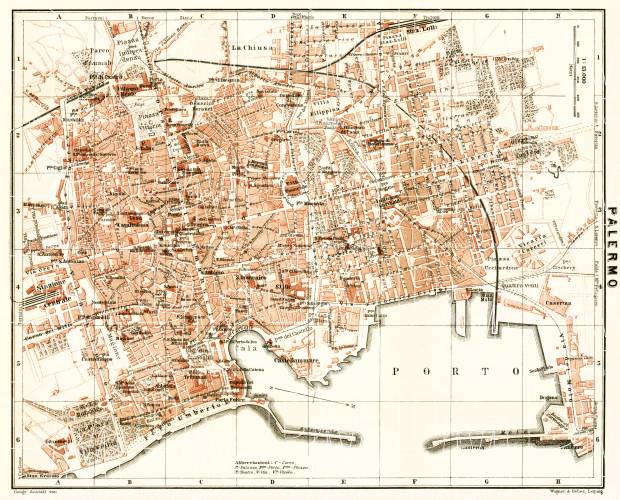 Palermo city map, 1912. Use the zooming tool to explore in higher level of detail. Obtain as a quality print or high resolution image