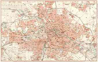 Berlin city map, 1902