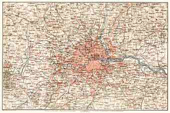 Greater London (Environs of London), 1906