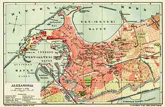 Alexandria (الإسكندرية) city map, 1912