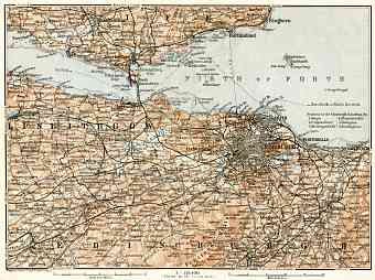 Edinburgh and it´s farther environs map, 1906