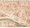 Central Paris districts map: Champs-Élysées, Louvre and Grands Boulevards, 1903