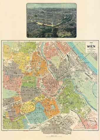 Vienna (Wien) city map, 1912