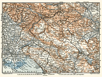 Italy on the map of the Austrian Littoral (Österreichisches Küstenland, Adriatisches Küstenland), 1929