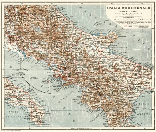 Central Italy map, 1929. Use the zooming tool to explore in higher level of detail. Obtain as a quality print or high resolution image