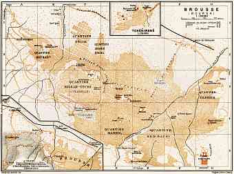 Brousse (Bursa, Boursa) city map, 1905