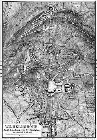 Cassel (Kassel). The Wilhelmshöhe Park plan, 1887