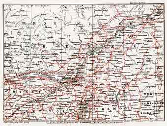 Map of the Province of Quebec: from Quebec to Ottawa, 1907
