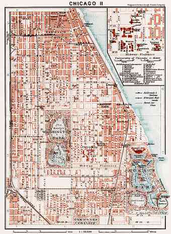 Chicago II city map, 1909