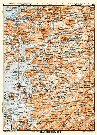 Stavangerfjord map, 1910
