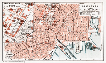 New Haven city map, 1909