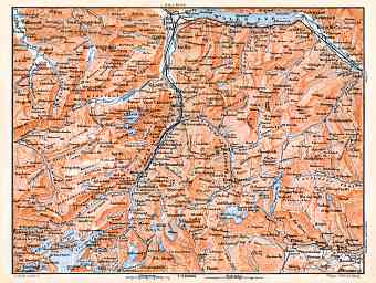 Glarus and environs map, 1897