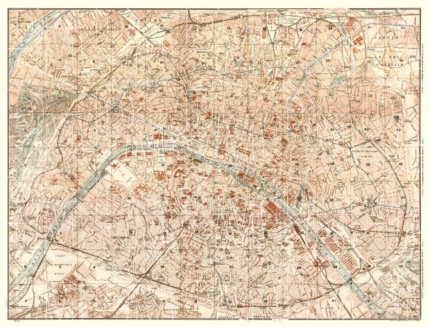 Paris city map, 1903. Use the zooming tool to explore in higher level of detail. Obtain as a quality print or high resolution image