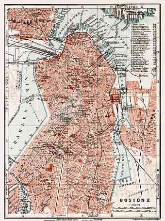 Boston city map, 1909 (Boston II: Centre)