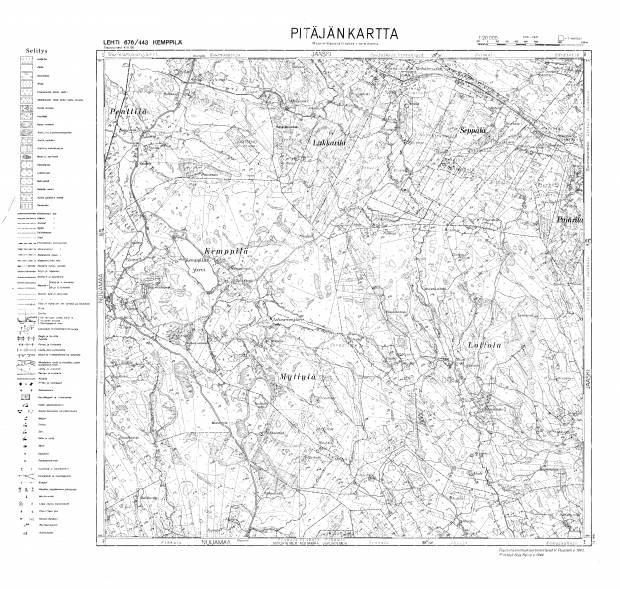 Anisimovo. Kemppilä. Pitäjänkartta 411106. Parish map from 1944. Use the zooming tool to explore in higher level of detail. Obtain as a quality print or high resolution image