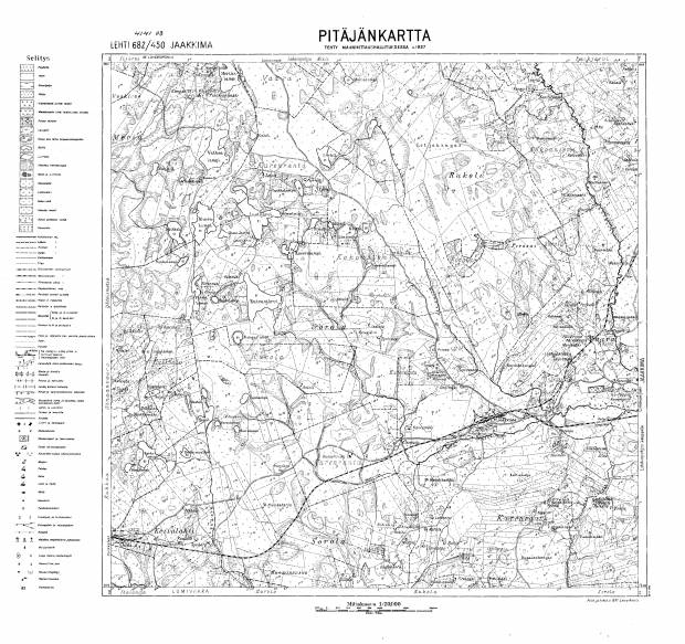 Jakkima. Jaakkima. Pitäjänkartta 414103. Parish map from 1937. Use the zooming tool to explore in higher level of detail. Obtain as a quality print or high resolution image