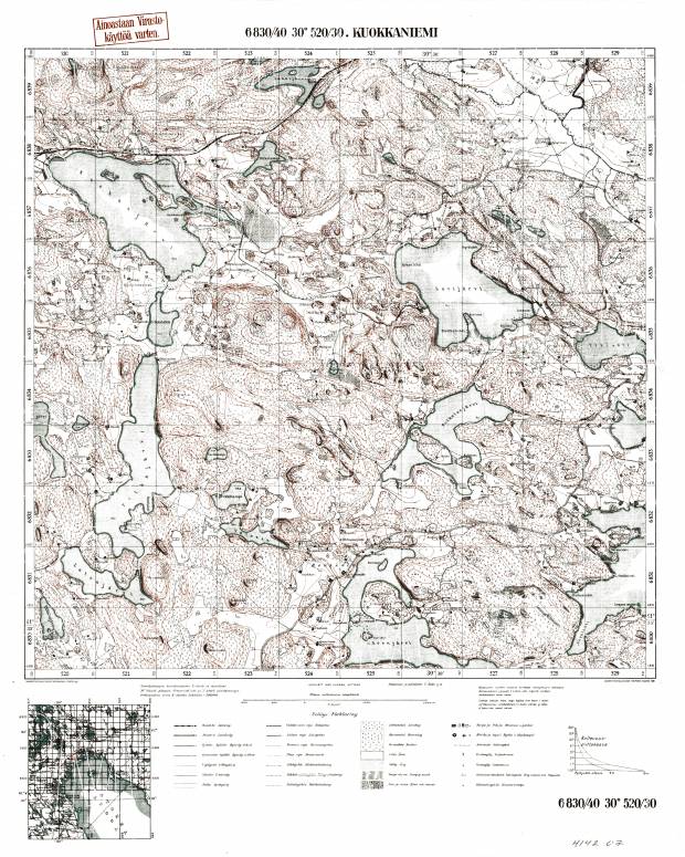 Kuokkaniemi. Topografikartta 414207. Topographic map from 1941. Use the zooming tool to explore in higher level of detail. Obtain as a quality print or high resolution image