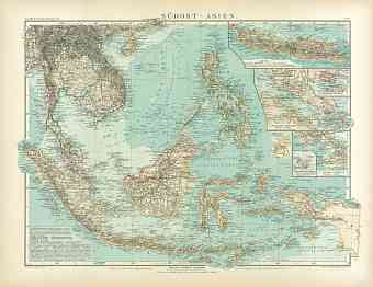 Southeastern Asia Map, 1905