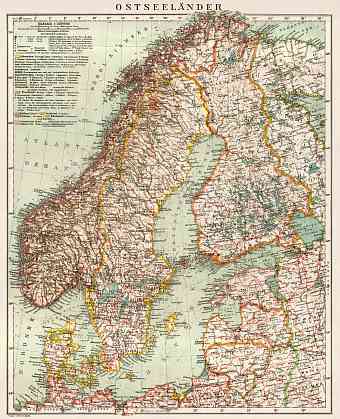 Norway on the general map of the Baltic Lands (Ostseeländer), 1929