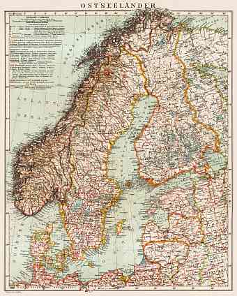 Norway on the general map of the Baltic Lands (Ostseeländer), 1931