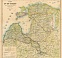 Latvia on the map of Baltics (Estonia, Livonia and Courland - Livland, Estland, Kurland), 1898