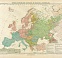 Europe Nation and Language Map (in Russian), 1910